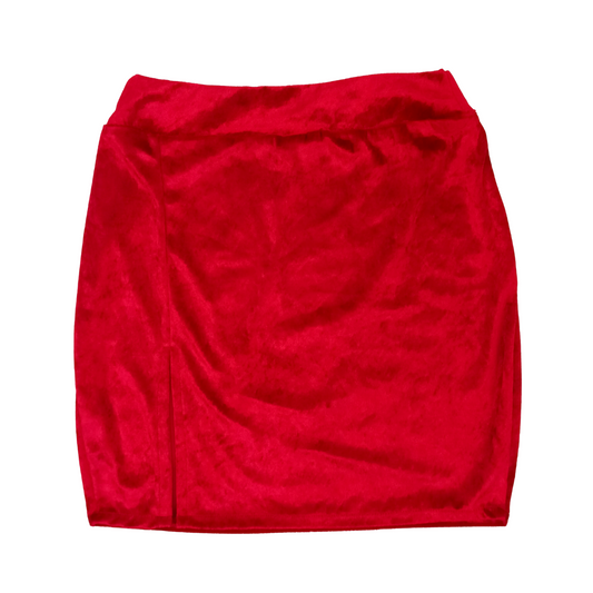 Mini Falda Plush Roja